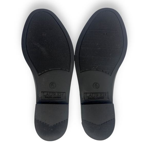 Lauren Ralph Lauren Women's Tally Rain Boots Size 6 Black PVC Chelsea Bootie - Picture 8 of 9